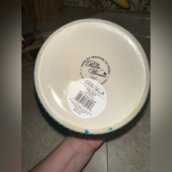 Pioneer Woman Floral Utensil Holder with Blue Trim - Picture 4 of 4